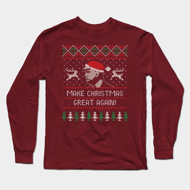 Make Christmas Great Again! Long Sleeve T-Shirt by Designkix